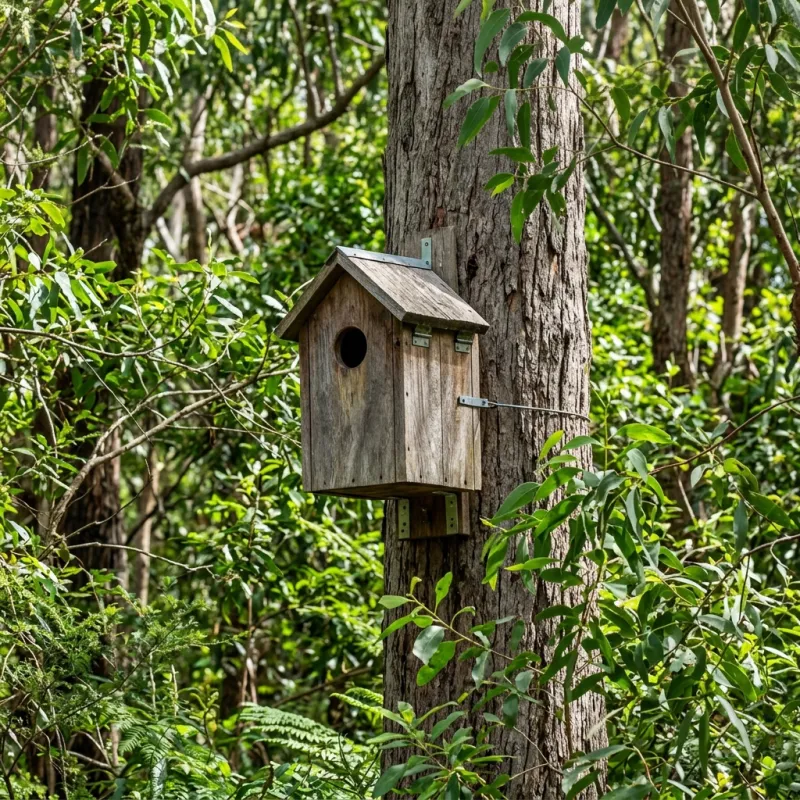 Animal nesting box installed as a humane alternative to a Sydenham roof cavity