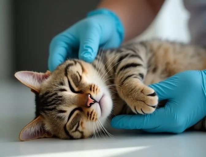 Specialist carefully handling a deceased cat with dignity in Sydenham
